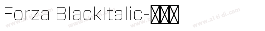 Forza BlackItalic字体转换